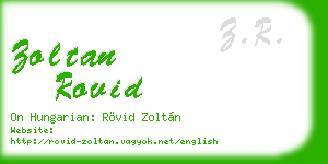 zoltan rovid business card