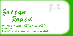 zoltan rovid business card